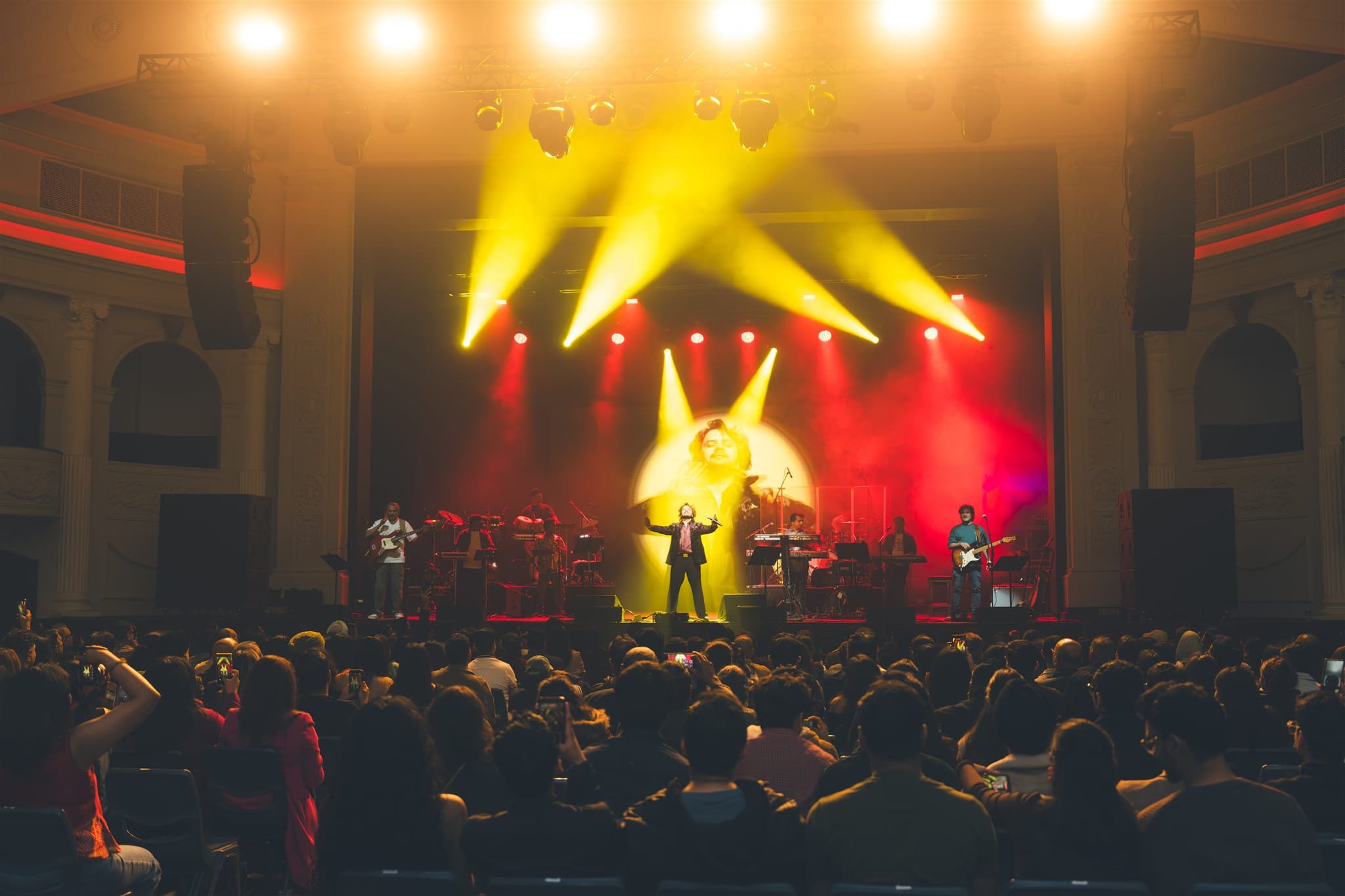 Javed Ali performing live on stage at Thebarton Theatre, Adelaide